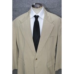 VTG Polo Ralph Lauren Blazer Mens XL Beige Cotton Casual Sport Coat Jacket - USA